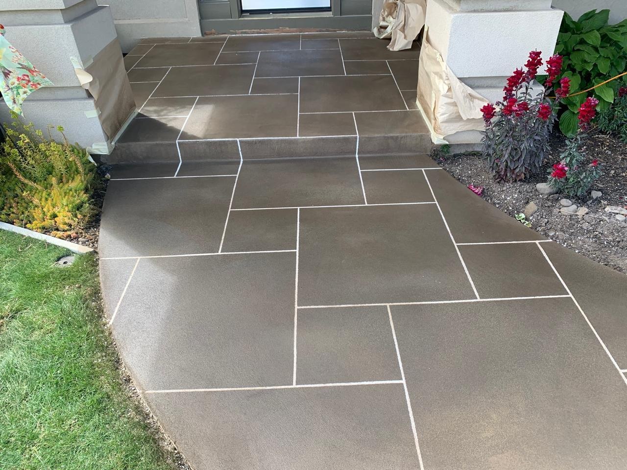 Thin finish entry porch