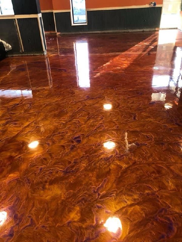 Metallic epoxy copper violet